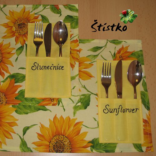 Prostírání s kapsami - Slunečnice — foto 4