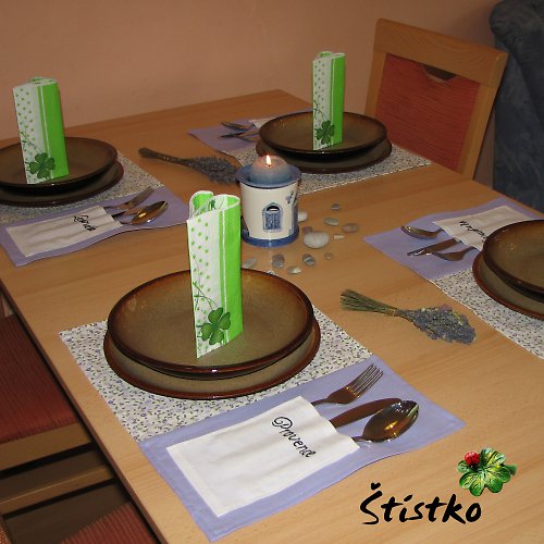 Prostírání s kapsami - Levandule — foto 2