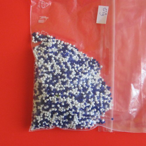 Modrý a bílý rokajl 120g. — foto 2