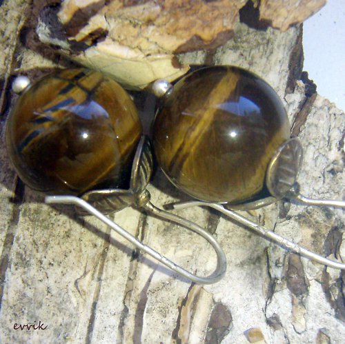 Náušničky - tygří oko — foto 3