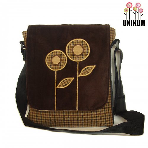 Kabela s klopou FLOWERS FLAP - hnědá — foto 4
