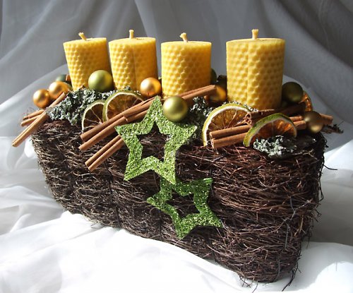 Adventní svícen medový — foto 2