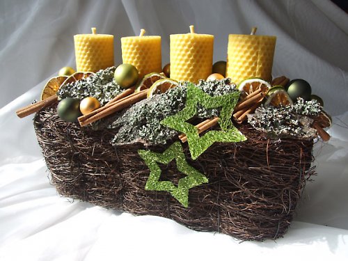 Adventní svícen medový — foto 3