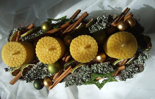 Adventní svícen medový — foto 4