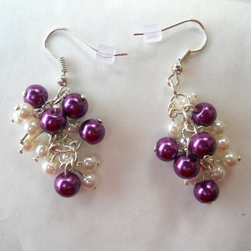 Fialová elegance - náušnice — foto 2