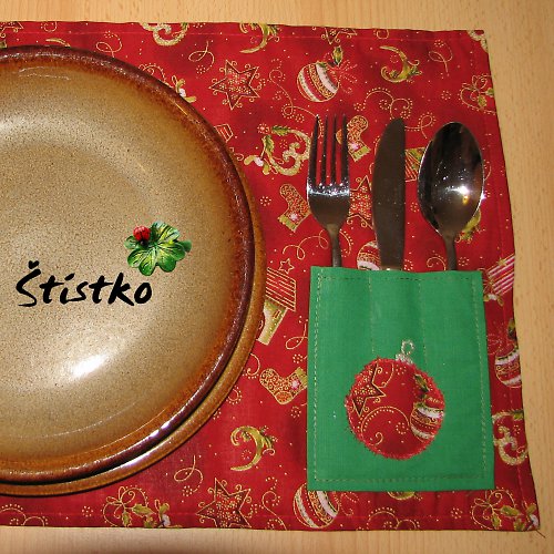 Vánoční prostírání s kapsami — foto 4