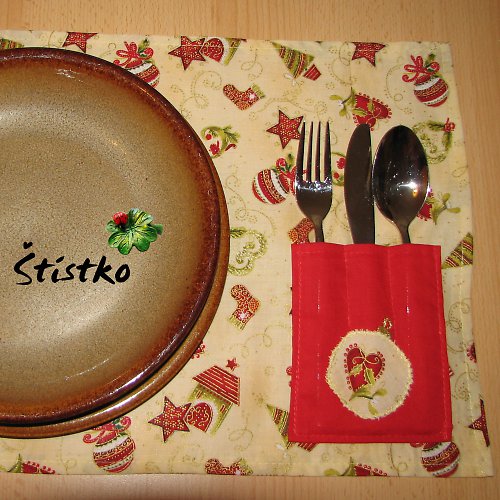 Vánoční prostírání s kapsami — foto 4