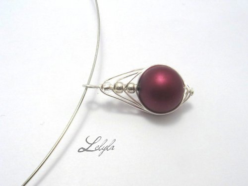 Clarisková slza - bordo náramek — foto 3