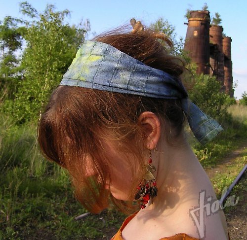 Šálička batikovaná modrá — foto 3
