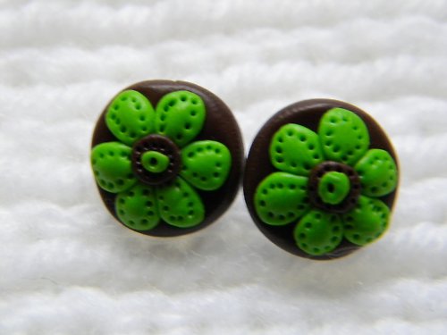 FIMO pecičky - zelená kvítka — foto 2