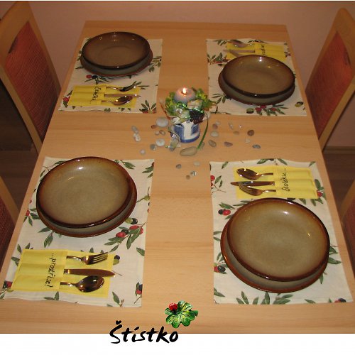 Prostírání s kapsami - Olivy — foto 2