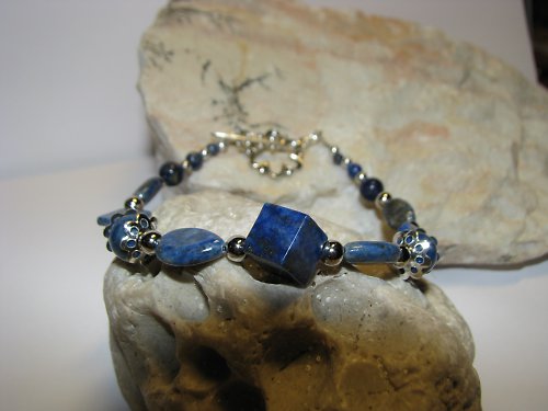 Blue dream /lapis lazuli/ - náramek — foto 2