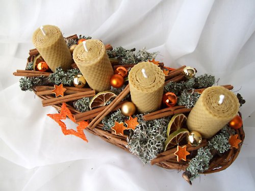 Adventní svícen do oranžova — foto 2
