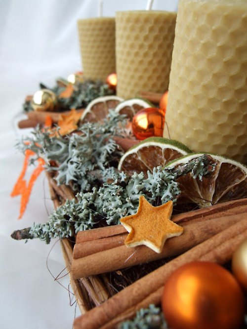 Adventní svícen do oranžova — foto 4