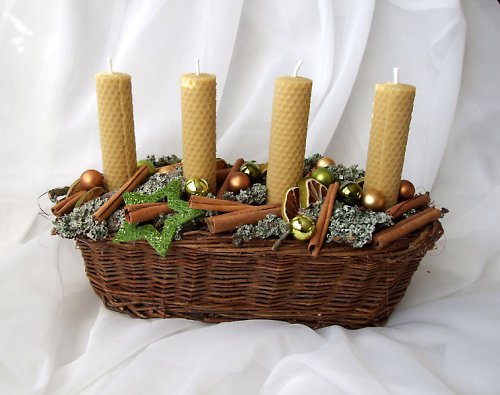 Adventní svícen medový — foto 2