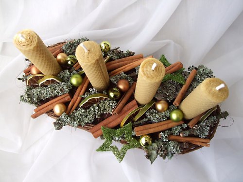 Adventní svícen medový — foto 3