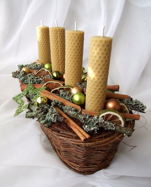 Adventní svícen medový — foto 4