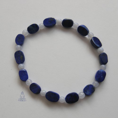 Náramek - lapis lazuli + chalcedon — foto 2