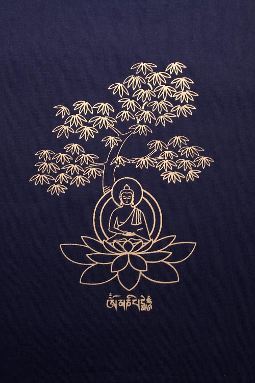 Triko Buddha tm. MODRÁ dámské L — foto 2