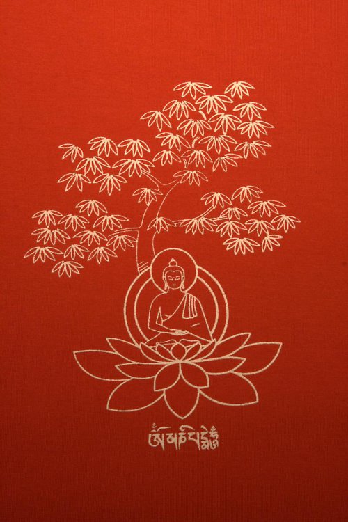 Triko Buddha ČERVENÁ L — foto 2