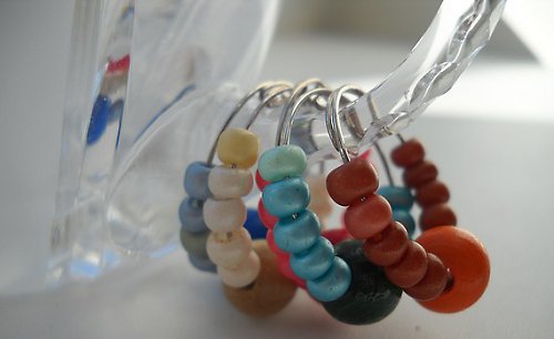Glass charm-ozdůbky na skleničky / 5ks — foto 3