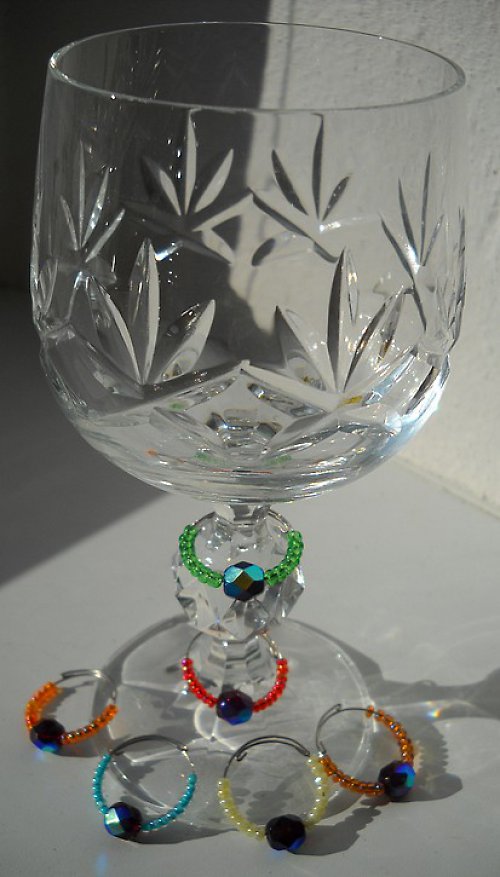 Glass charm-rozlišovače /6ks — foto 2