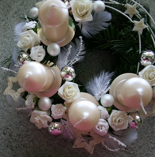 Adventní věneček bílý — foto 3
