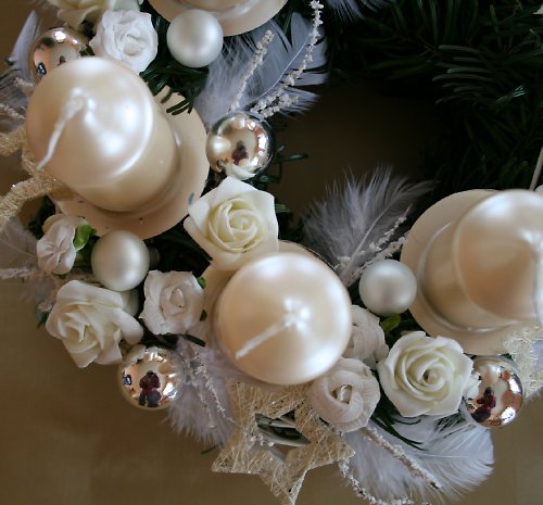 Adventní věneček bílý — foto 5