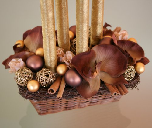 Adventní svícen zlatohnědý — foto 6