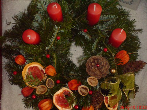 ADVENTNÍ VĚNEC - přírodní — foto 3