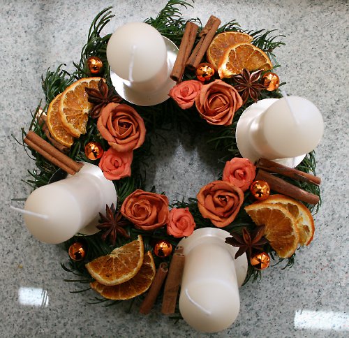 Adventní věneček do oranžova — foto 5