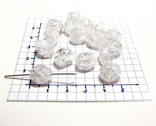 Práskané korálky, brambory, 12 mm, 3 ks — foto 2