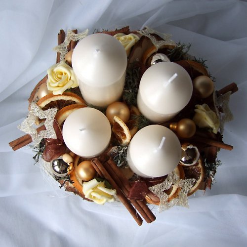 Adventní svícen krémový — foto 2