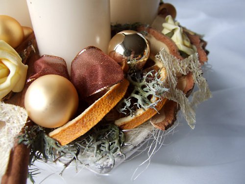 Adventní svícen krémový — foto 4