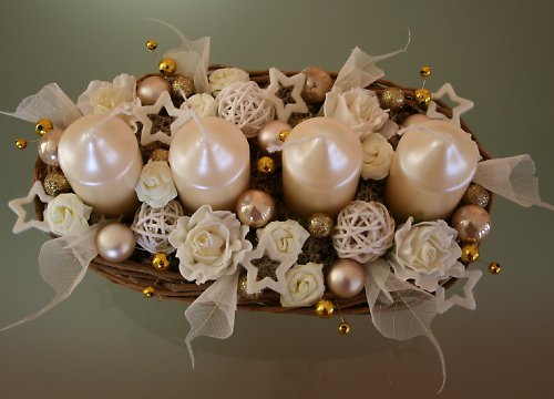 Adventní svícen krémový — foto 2