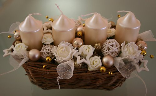 Adventní svícen krémový — foto 3