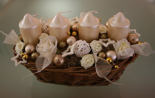 Adventní svícen krémový — foto 4