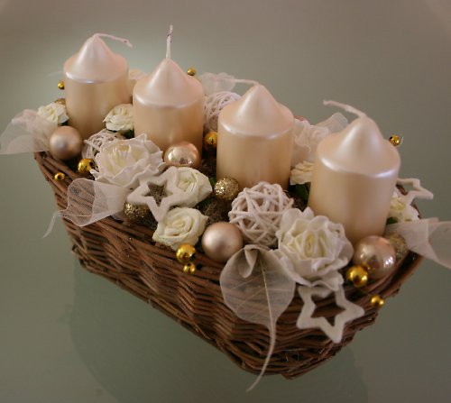 Adventní svícen krémový — foto 6