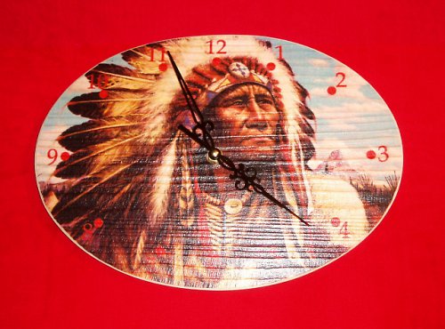 Nístěnné hodiny - Indián II. — foto 4