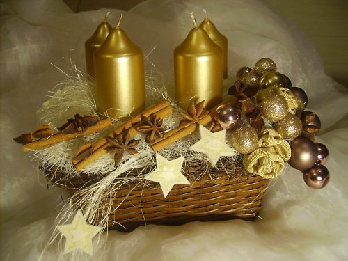 Adventní svícen-zlatý — foto 2