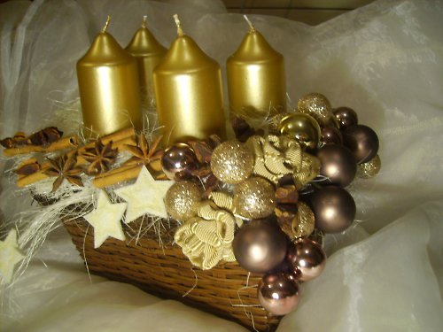 Adventní svícen-zlatý — foto 4
