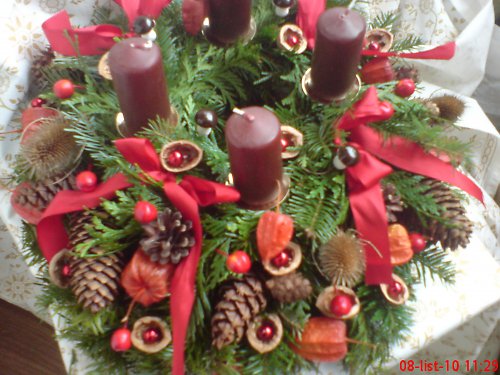 ADVENTNÍ VĚNEC - patrový, bohatý — foto 3