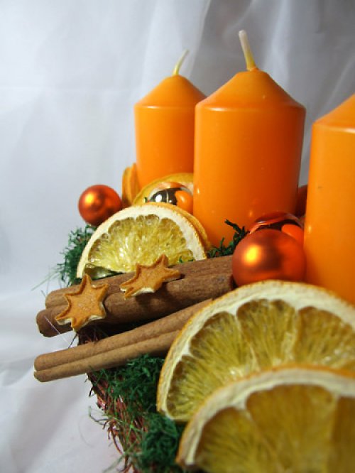 Adventní svícen pomerančový — foto 2