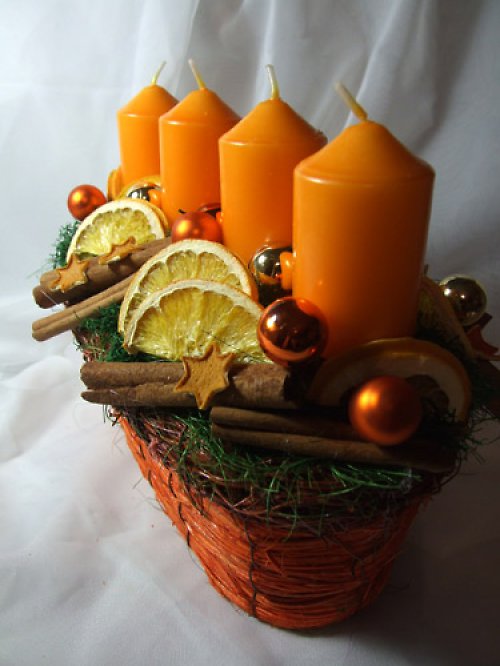 Adventní svícen pomerančový — foto 3