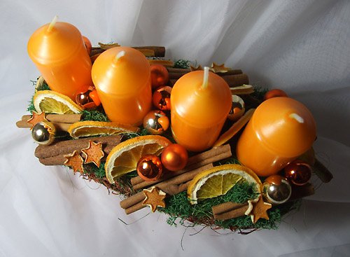 Adventní svícen pomerančový — foto 4