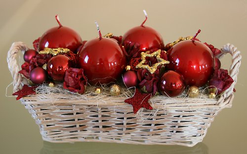 Adventní svícen červenozlatý — foto 2