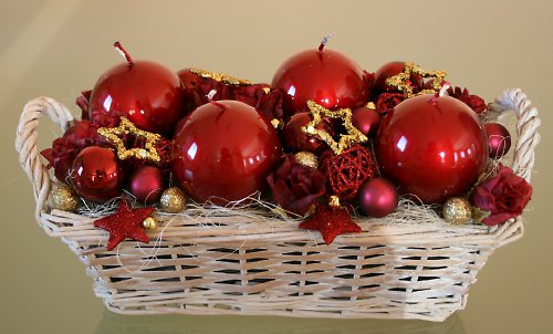 Adventní svícen červenozlatý — foto 3