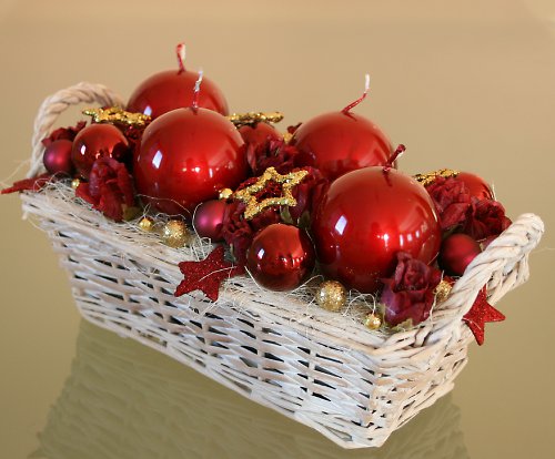 Adventní svícen červenozlatý — foto 4