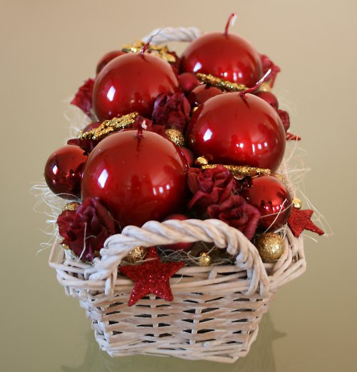 Adventní svícen červenozlatý — foto 5
