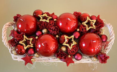 Adventní svícen červenozlatý — foto 6